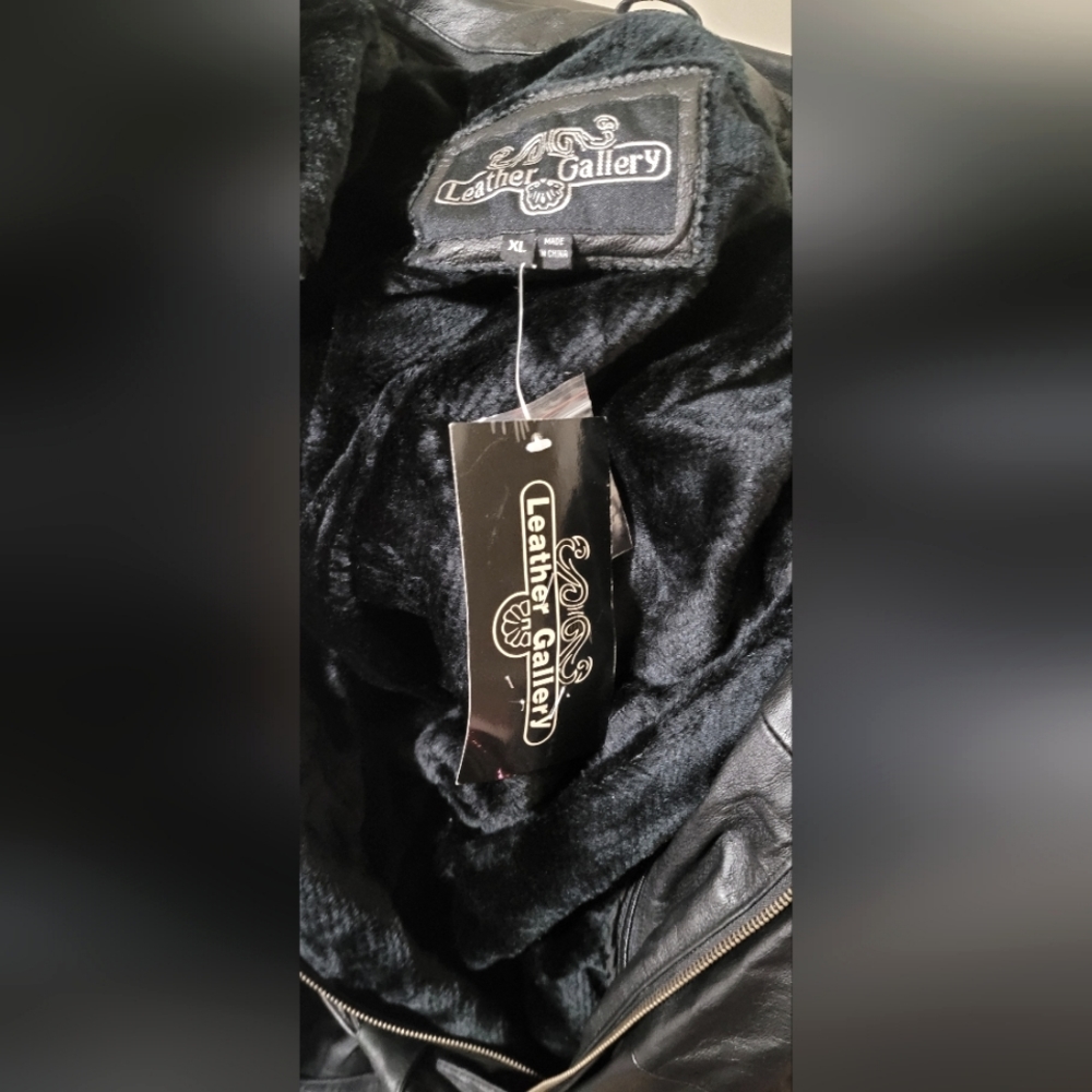 Leather coat